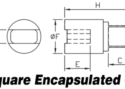 EASY LINK SERIES ISO SQ ENCAPSULATED COUPLERS DIMENSIONS
