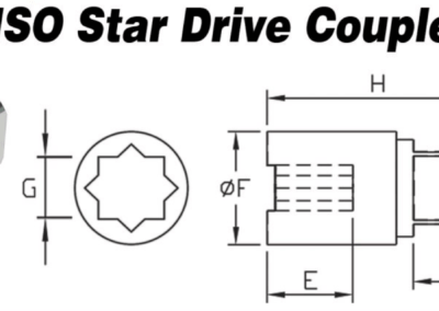EASY LINK SERIES ISO SQ STAR DRV COUPLERS DIMENSIONS